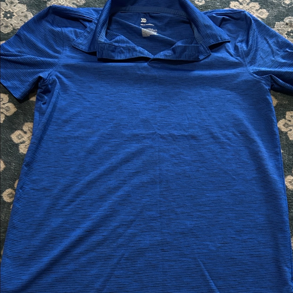 All‎ in Motion Striped Blue Activewear Top